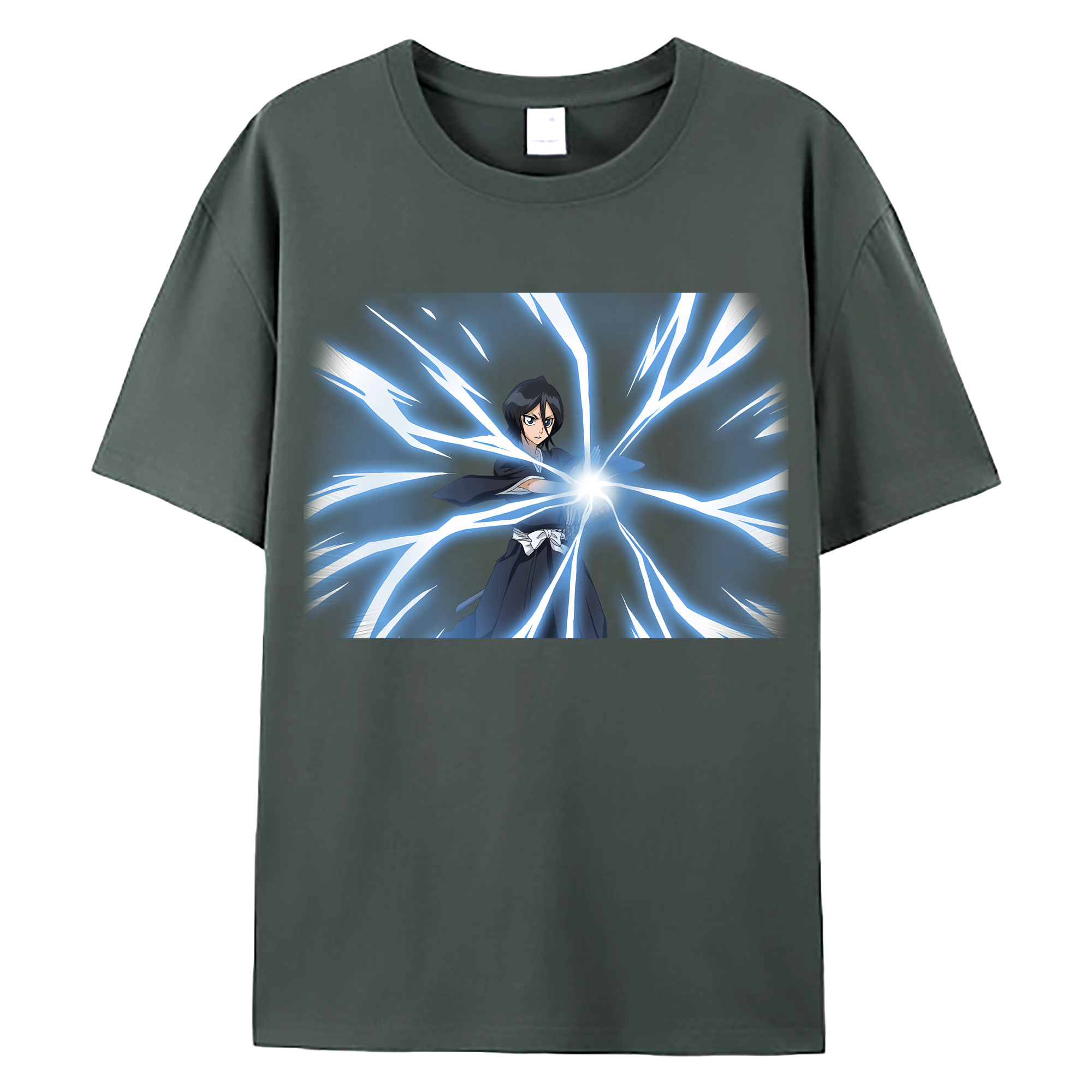 （画像用） ブリーチ 朽木ルキア BLEACH Kuchiki Rukia 綿100％ メンズ半袖Tシャツ｜肌触りやわらか＆通気性